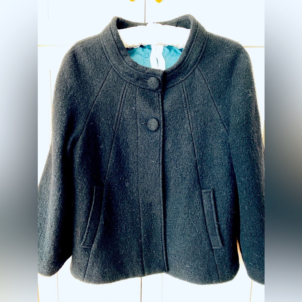 H&M Black Wool blend Jacket full lined Women's size 4